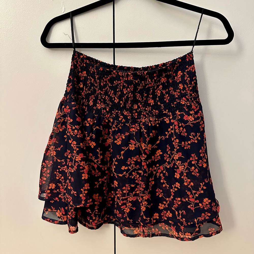 AQUA floral skirt